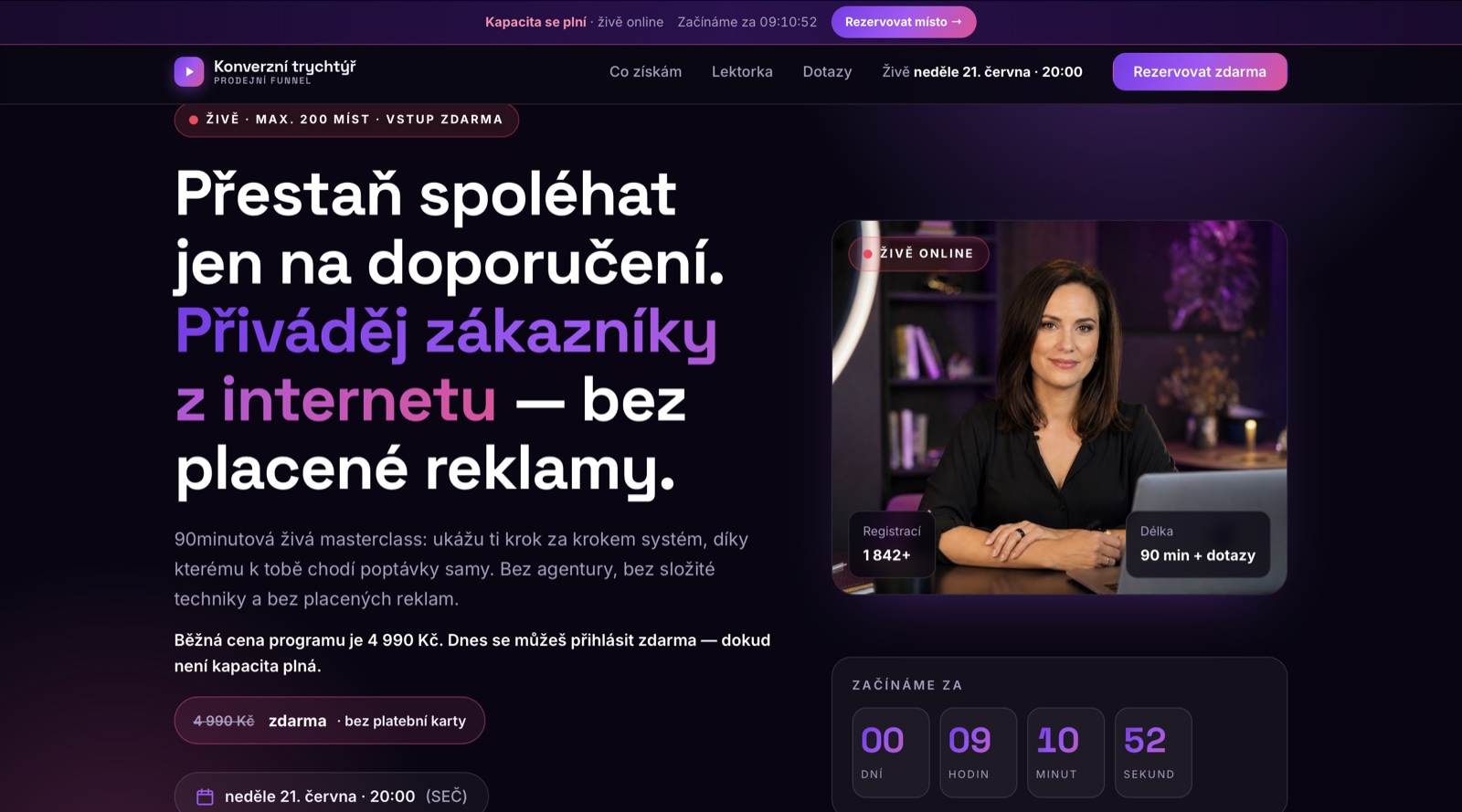 Konverzní trychtýř — desktop