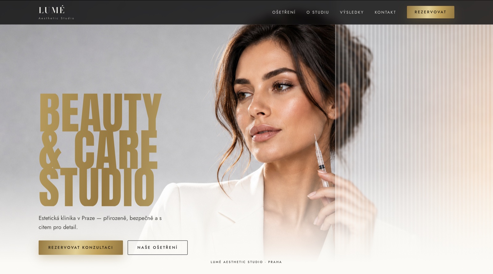 LUMÉ Aesthetic Studio — desktop